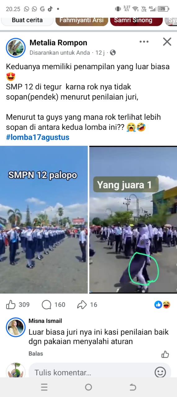 Foto kedua polemik gerak jalan indah SMP di Palopo