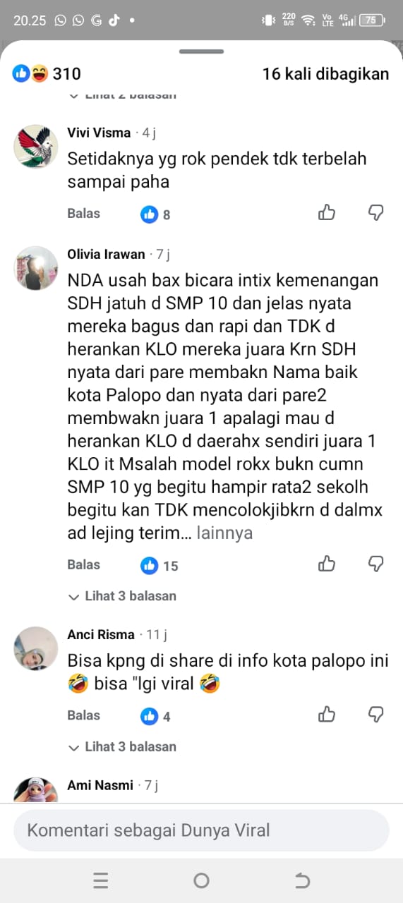 Foto ketiga polemik gerak jalan indah SMP di Palopo