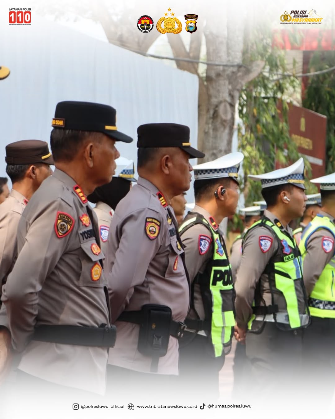 Kapolres Luwu memimpin Apel Siaga Kamtibmas di Mapolres Luwu
